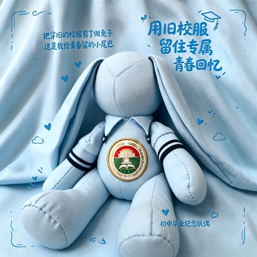 校服改造兔子玩偶图纸材料包