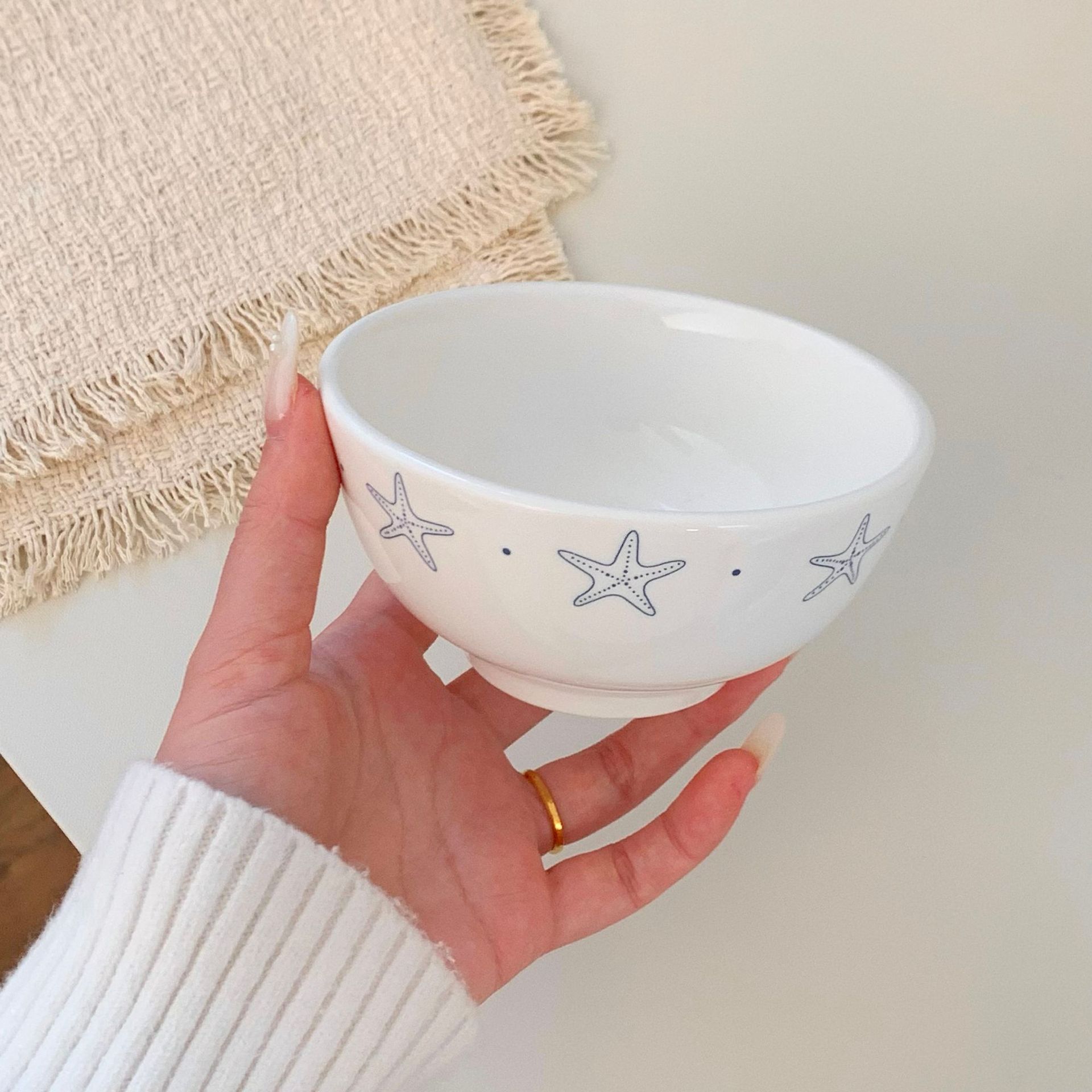 海星盘陶瓷盘子ins高颜值餐盘蛋糕甜品水果盘意面西餐盘圆形菜盘