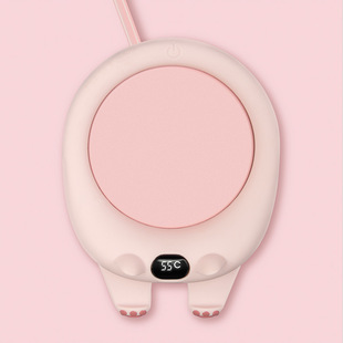 牛奶加热器 猫咪暖杯垫智能暖暖杯55度恒温垫水杯保温杯垫圣诞套装