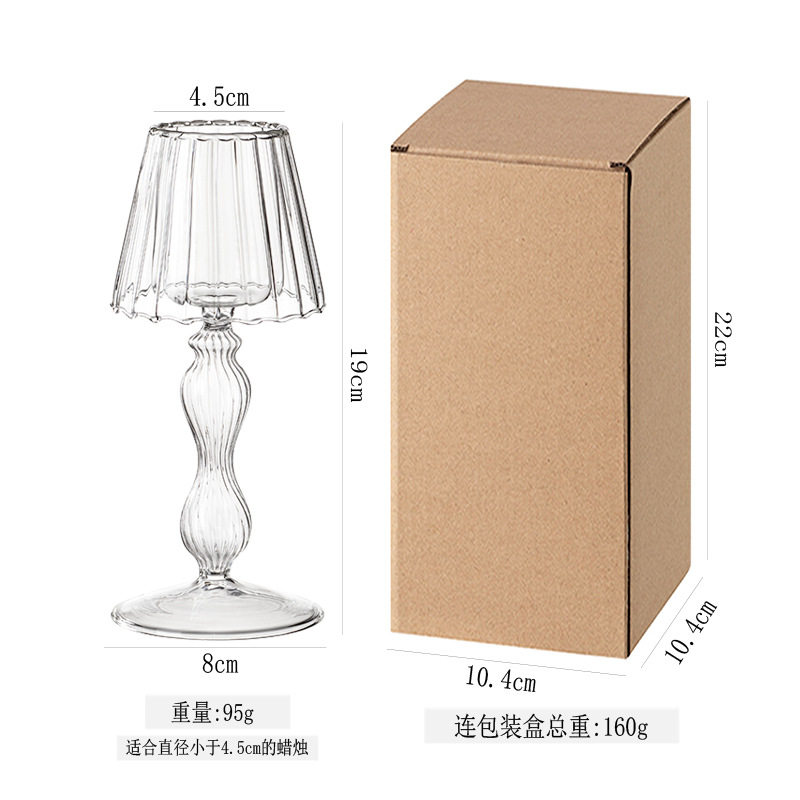 ins风复古怀旧玻璃烛台法式浪漫乡村风摄影道具婚礼派对餐桌布置