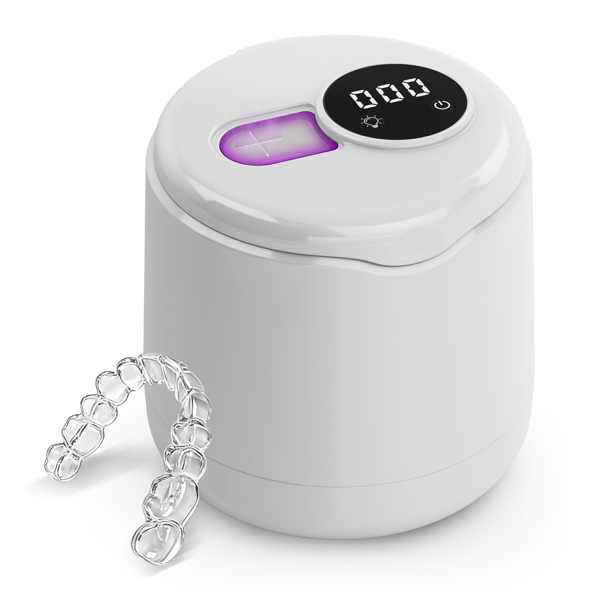 超声波洗牙套机器洗首饰假牙家用小型便携紫外线杀菌清洗机图片