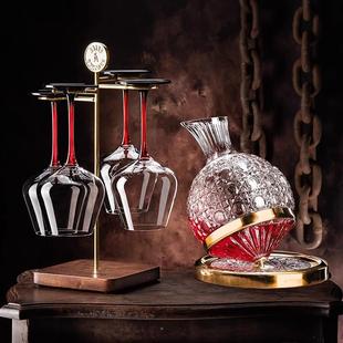 法国高级感水晶玻璃红酒杯套装 陀螺醒酒器大号勃艮第葡萄高脚杯子