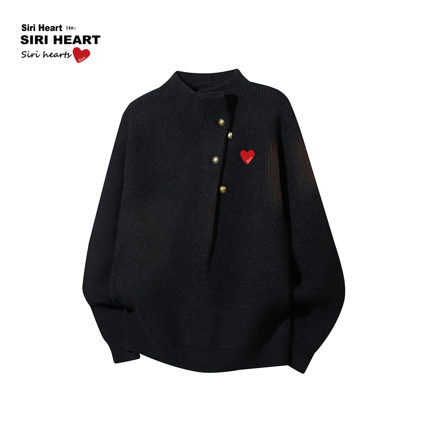 秋冬情侣款单排扣百搭针织衫