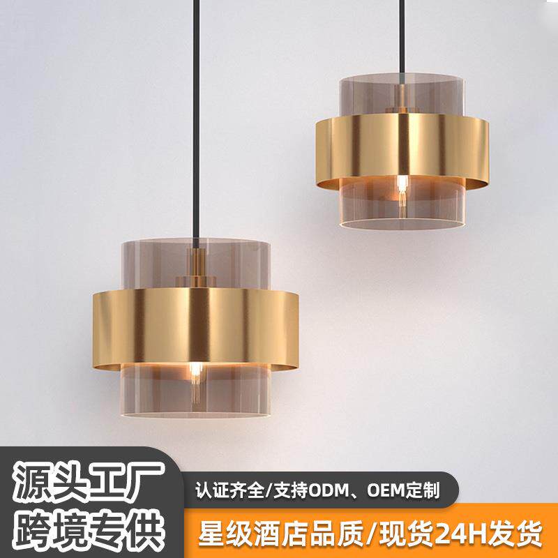 北欧简约玻璃吊灯 酒店工程民宿餐厅咖啡厅吧台卧室床头led小吊灯