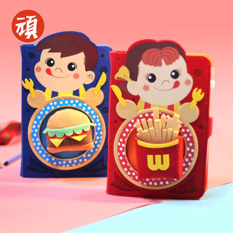 顽创意萌萌吃货可爱活页手帐干饭人美食学生笔记本书写a5记事本