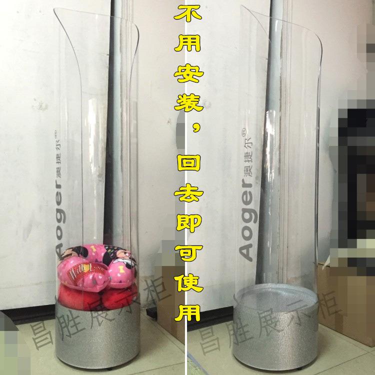 亚克力头枕展示柜U型车枕飞机 圆管形透明枕头陈列架