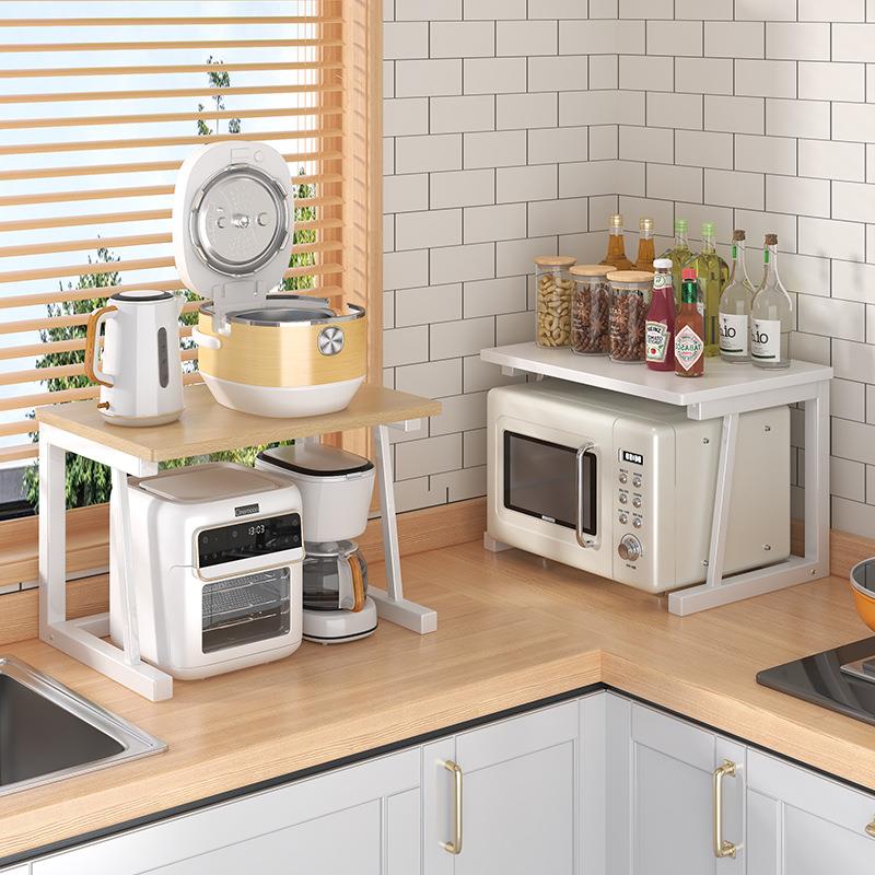 厨房微波炉架子烤箱置物架桌面双层放电饭煲饭锅分层支架收纳