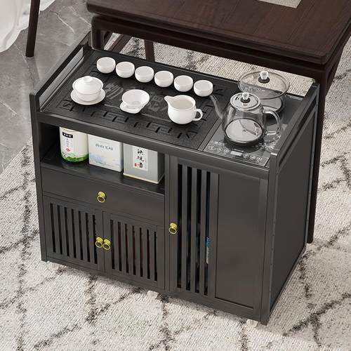 移动小茶桌茶台家用实木茶桌子茶车茶盘烧水壶一体茶水柜茶具套装