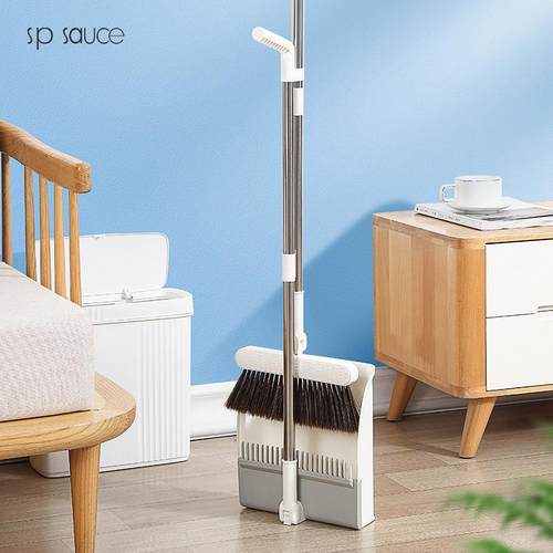 扫把套装扫地扫帚簸箕可折叠加厚家用笤帚软毛直立卫生间可站立收