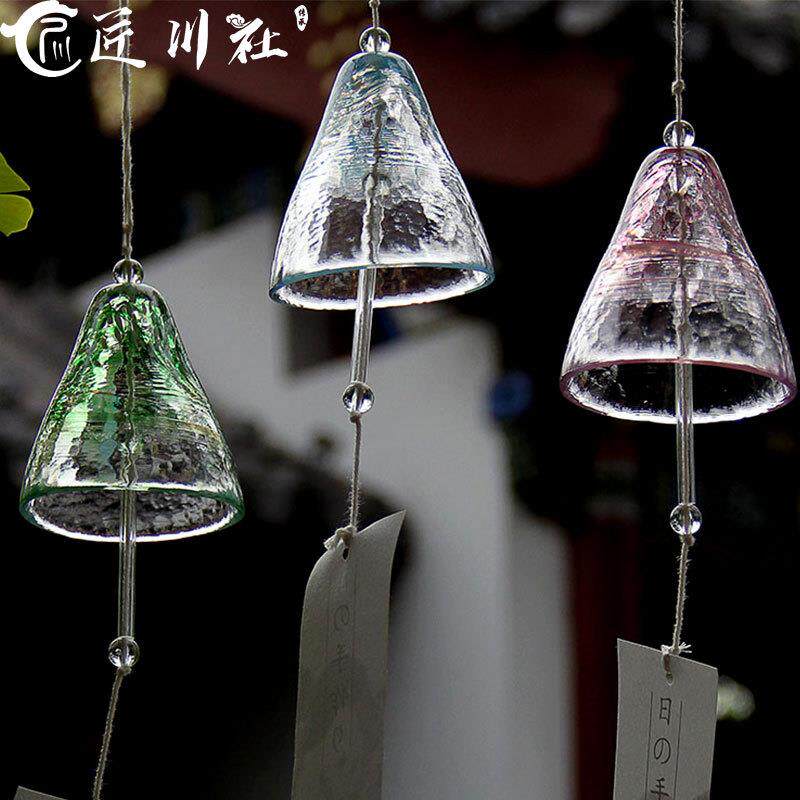 匠川社日式玻璃风铃家居装饰津轻创意风铃彩绘挂件和风手工水晶挂
