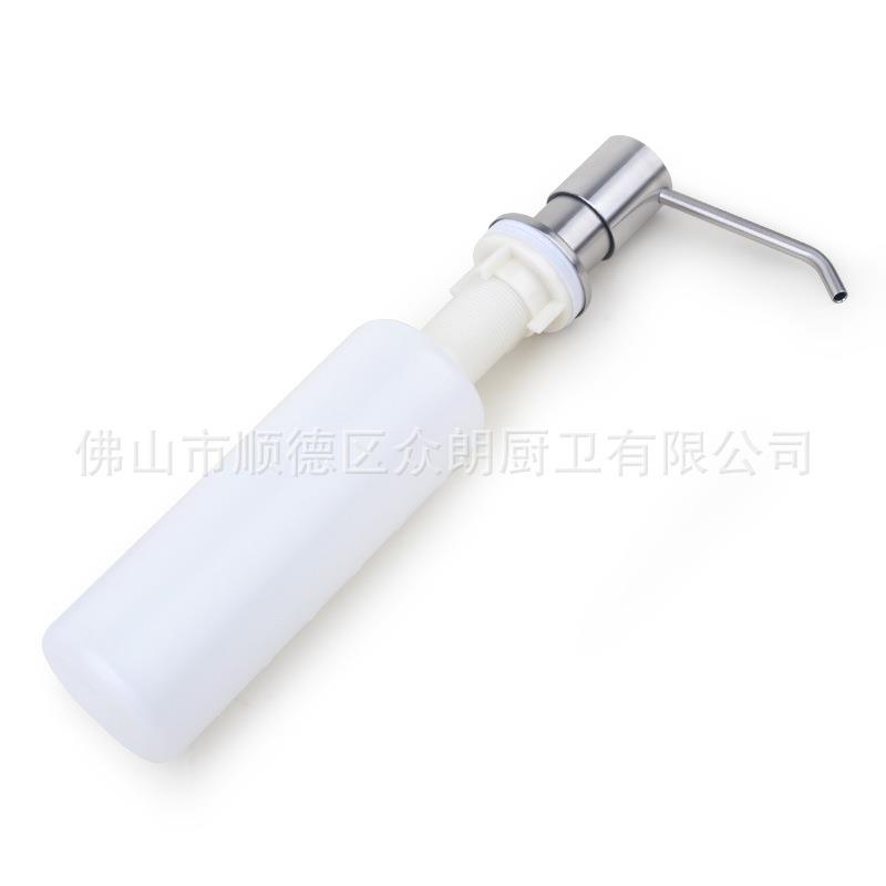 水槽皂液器304不锈钢头塑料瓶厨房洗洁精给皂器Z01B不锈钢皂液器