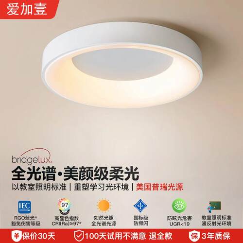 精致圆形卧室灯简约现代LED吸顶灯个性创意北欧小客厅灯书房灯具