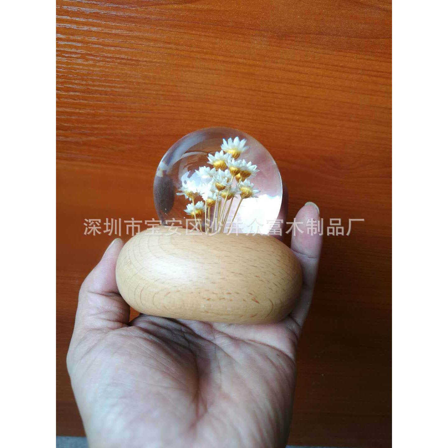 木质圆形音乐盒八音盒椭圆木底座圆形八音盒圣诞实木底座椭圆