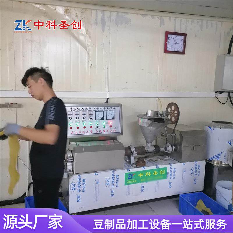 小型自动挂杆切断素牛排机 商用干面皮切丝机 小型自熟型蛋白肉机