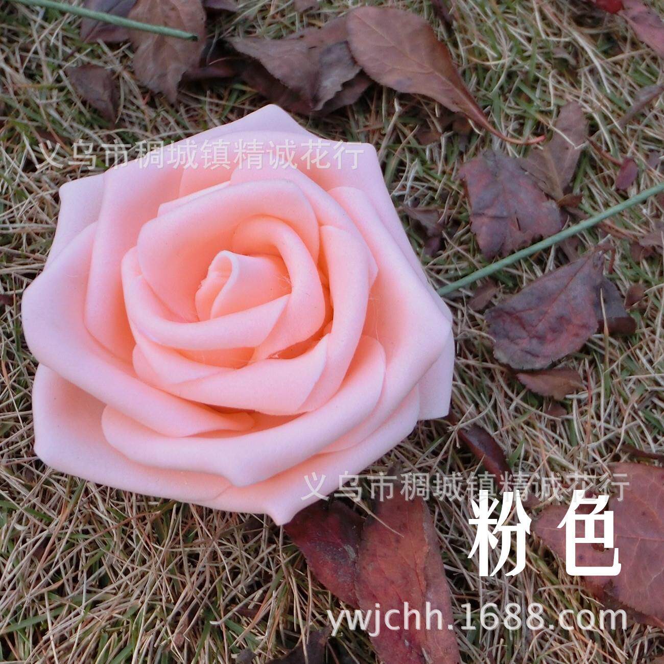 花环头饰配件花韩式7cm厘米仿真卷边泡沫玫瑰PE花束手捧花婚庆
