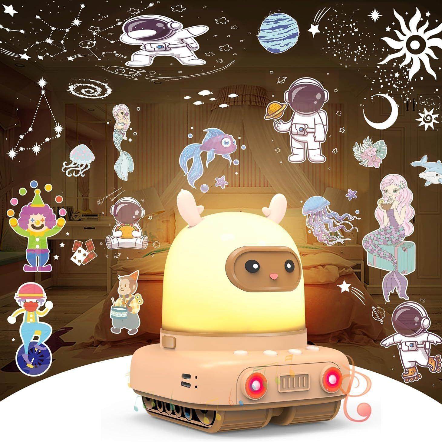 小鹿音乐星空投影灯氛围灯生日礼品儿童梦幻伴睡小夜灯投影灯玩具