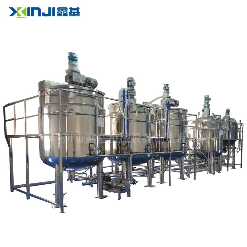 厂家直供不锈钢立式搅拌机洗发水均质混合锅配釜底均质搅拌机