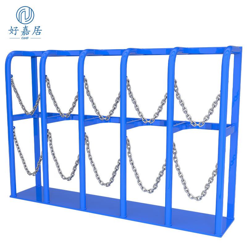 氧气瓶固定架40L钢瓶防倒架手推车氮气罐氩气存放架五瓶车支架子