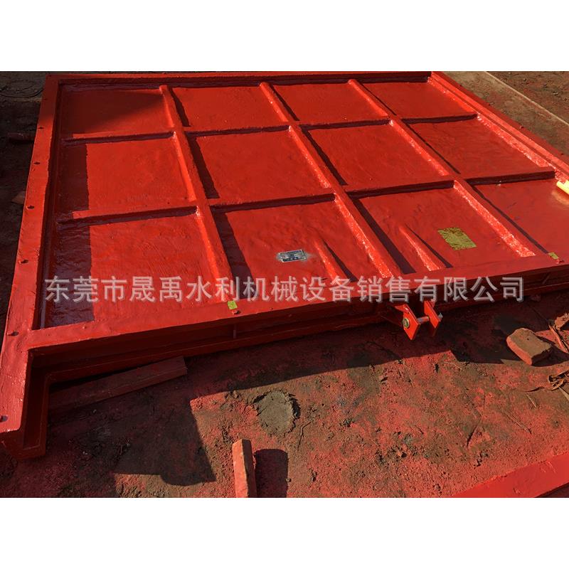 广东中小河流治理涵闸排洪渠穿堤涵闸平板双向止水铸铁电动闸门