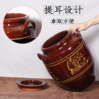 密封耐高温装猪油容器厨房油缸加厚家用陶瓷水缸老式米缸腌肉坛子