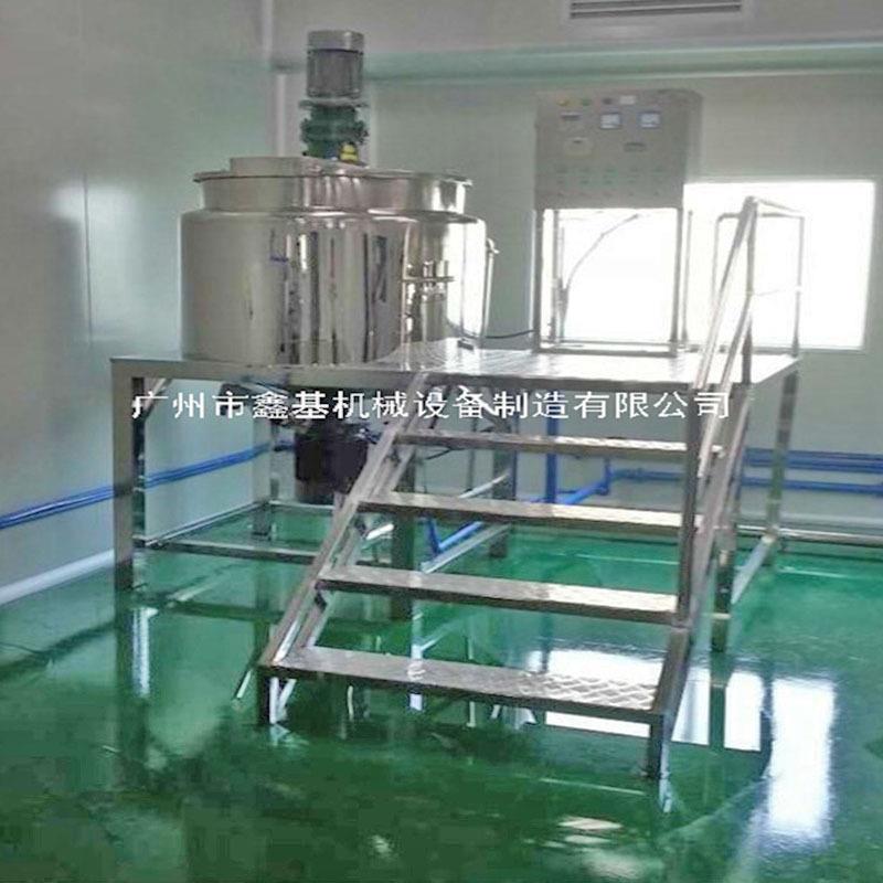 蒸汽加热搅拌锅洗发水沐浴露均质搅拌锅定制固定式液体搅拌锅