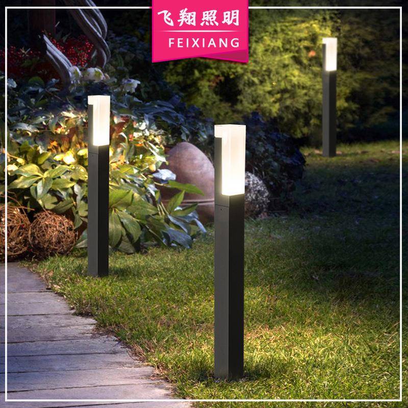 草坪灯led户外灯60cm30cm方形水晶铝材铝型材草坪灯草地灯