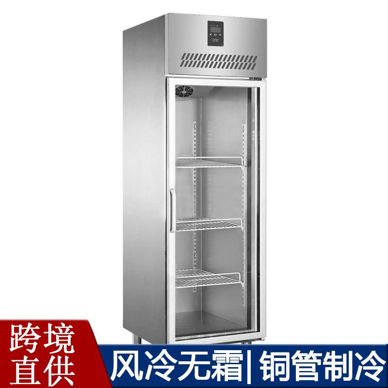高身璃玻单大门冷藏冷冻柜酒店饭店保鲜冰箱果蔬保鲜立式商用冰柜