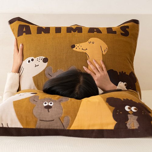 纯棉纱布枕巾不易起球防头油