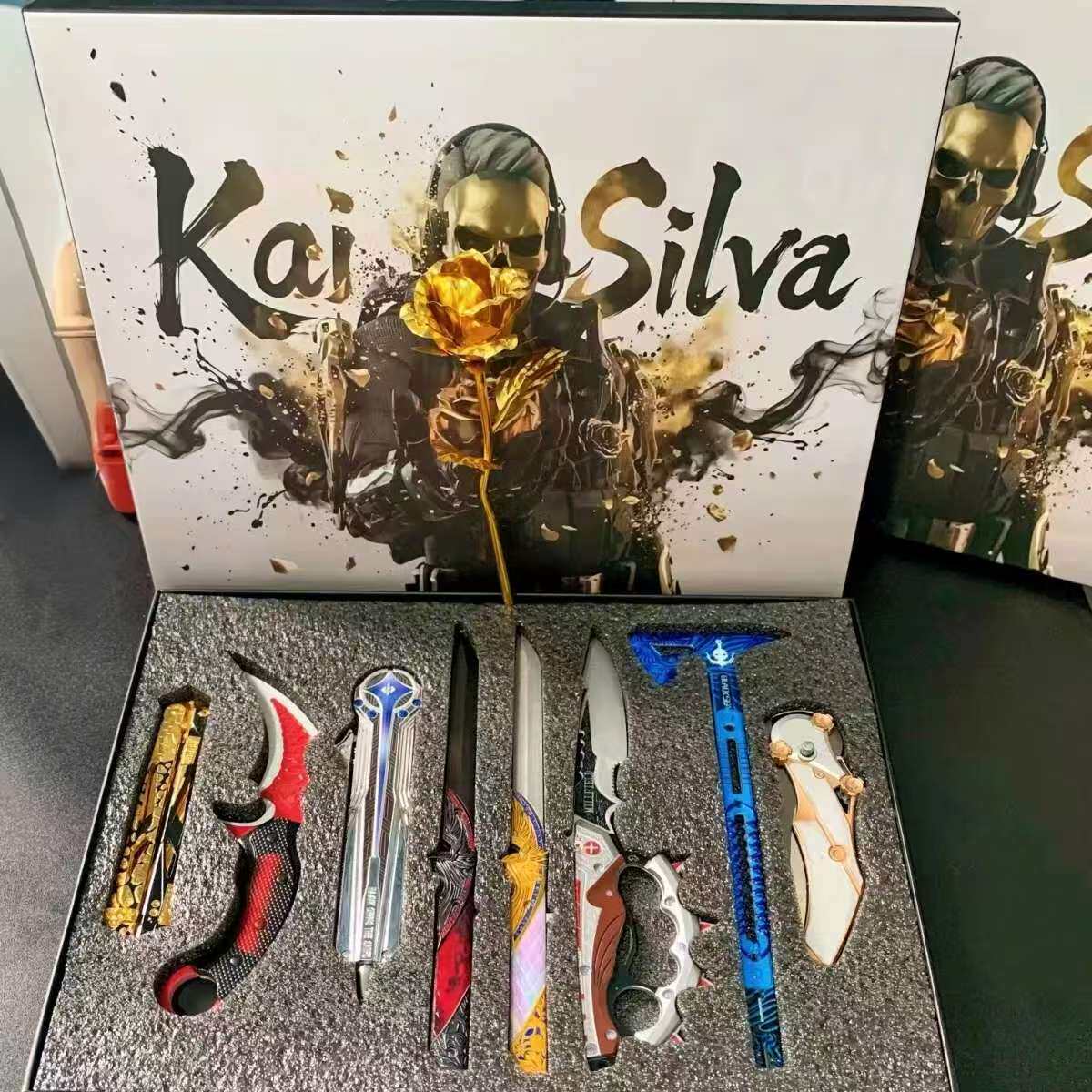 三角洲行动蚀金玫瑰刀具礼盒