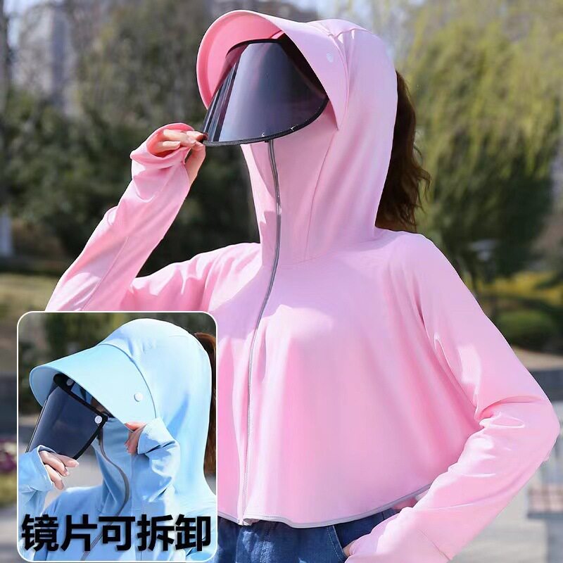 电动车冰丝防晒衣女夏季2026新款骑车防紫外线遮阳薄纱防晒服外穿