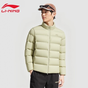 李宁羽绒服男子秋冬季新款鸭绒防风排骨轻薄内胆立领保暖短款外套