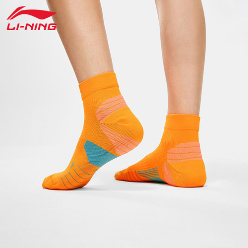 李宁运动袜男女同款中筒健身袜子