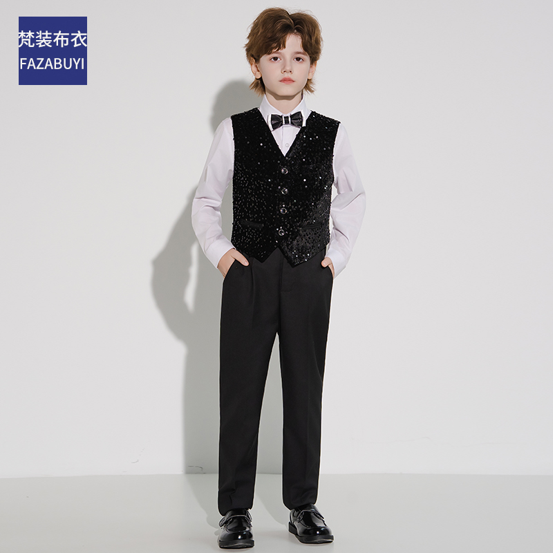 男童小西装2025新款法式轻奢英伦风小主持人秋季开学儿童礼服西服