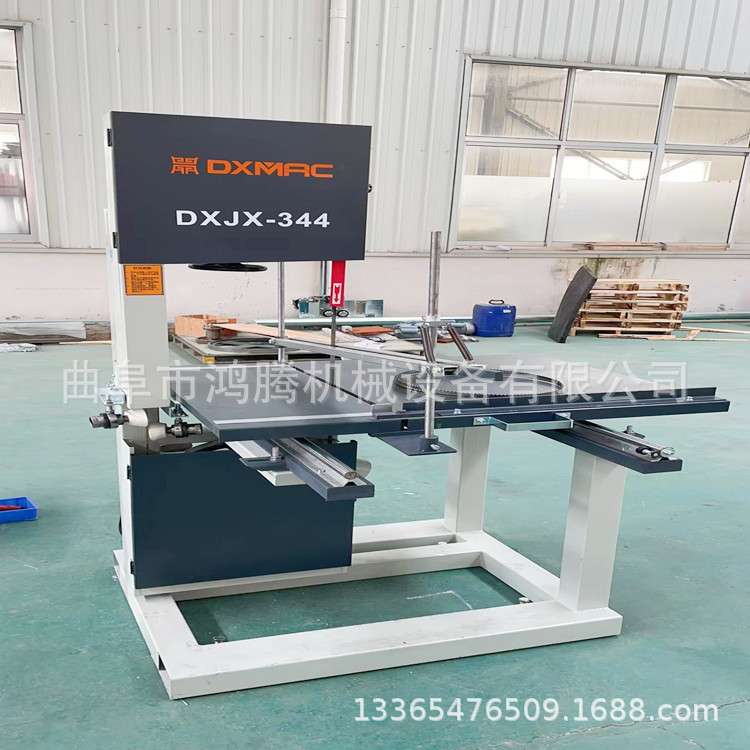 鸿腾供应木工带锯机家具厂木材切割滑轨推台带锯机效率高操作简单