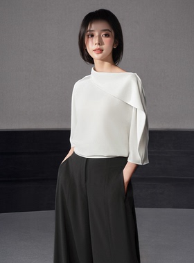 袁泉同款珂奈禾蔻商场同款 春夏季新款桑蚕丝套头小衫女XD02455V0