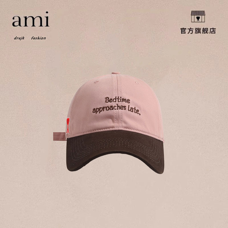 正品AMI DRAJK刺绣字母棒球帽休闲百搭学生情侣街拍显脸小鸭舌帽