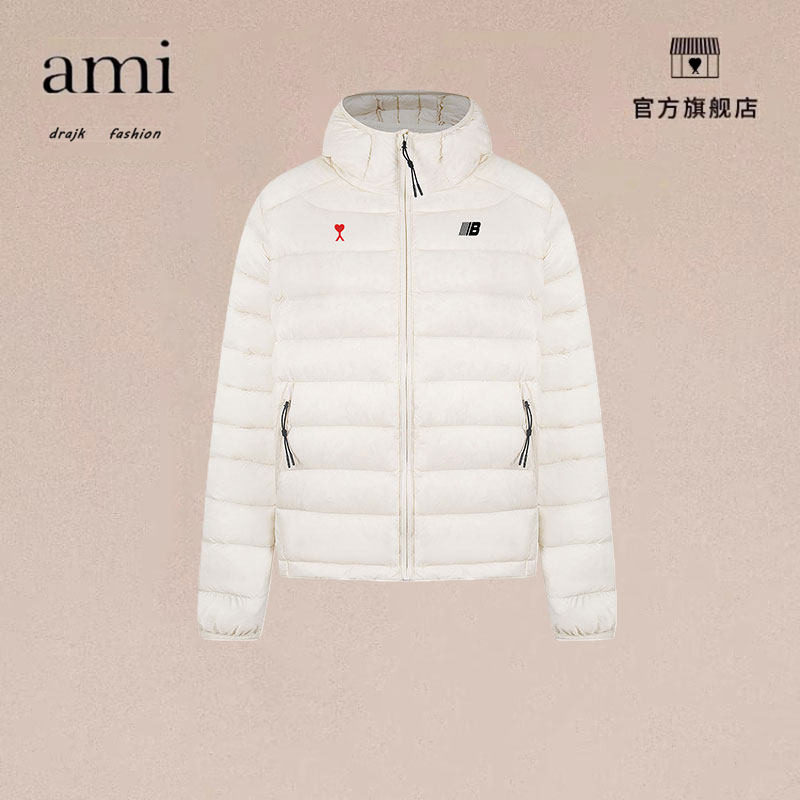 正品AMI DRAJK潮牌内胆外套男美式复古鸭绒保暖排骨轻薄羽绒棉服