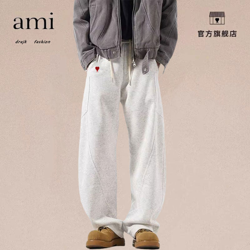 正品AMI DRAJK裤子美式重磅运动直筒男女卫裤宽松垂感工装休闲裤,男装,卫裤,淘宝优惠券,粉丝福利购,淘宝优惠卷