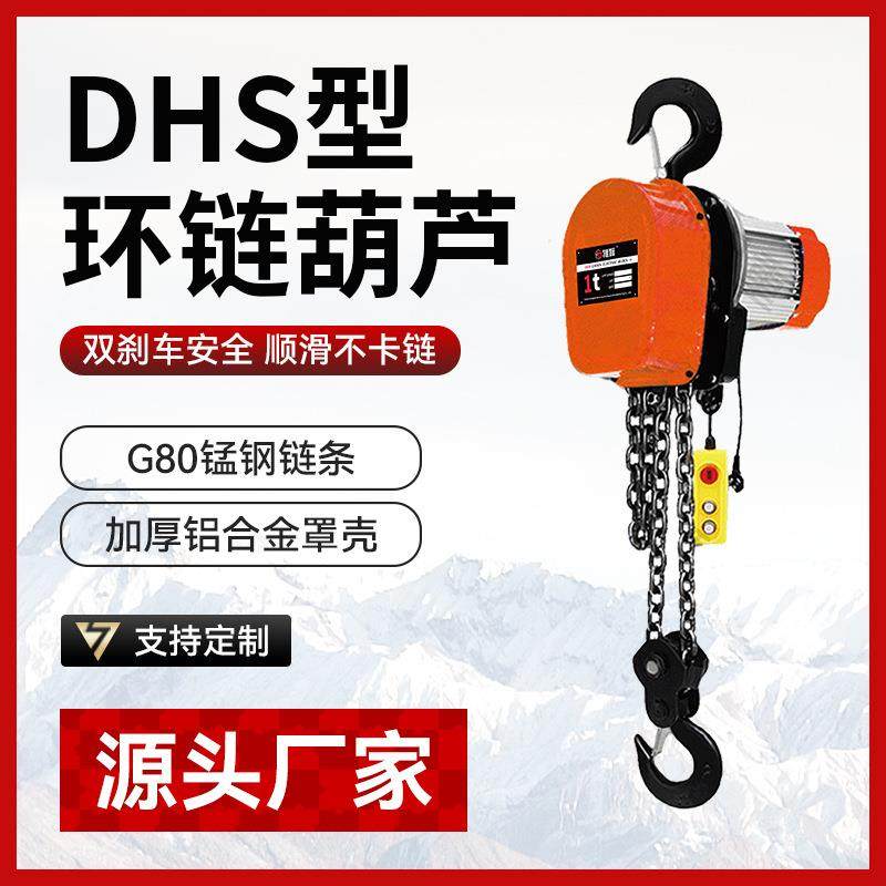 220V环链电动葫芦家用小型电动提升机雄狮牌起重机锰钢链条电葫芦