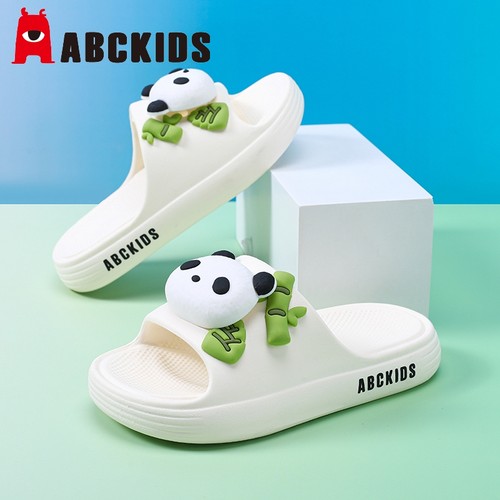 Abckids儿童熊猫拖鞋男童夏季新款女童室内家居防滑宝宝小孩凉拖