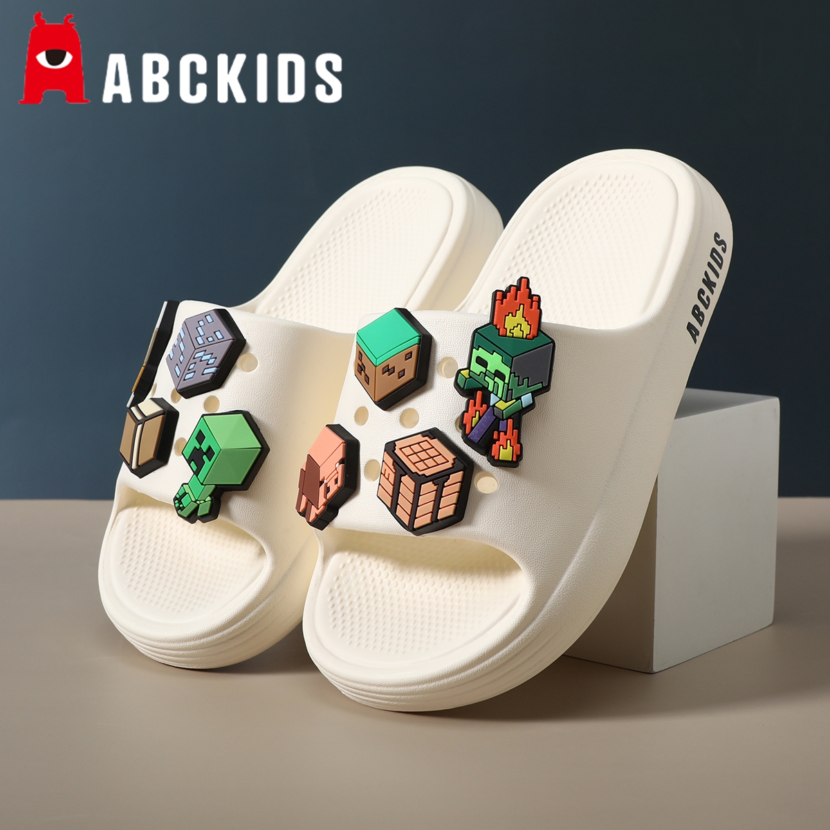 abckids我的世界儿童拖鞋男童2025夏季新款防滑室内家居男孩凉拖