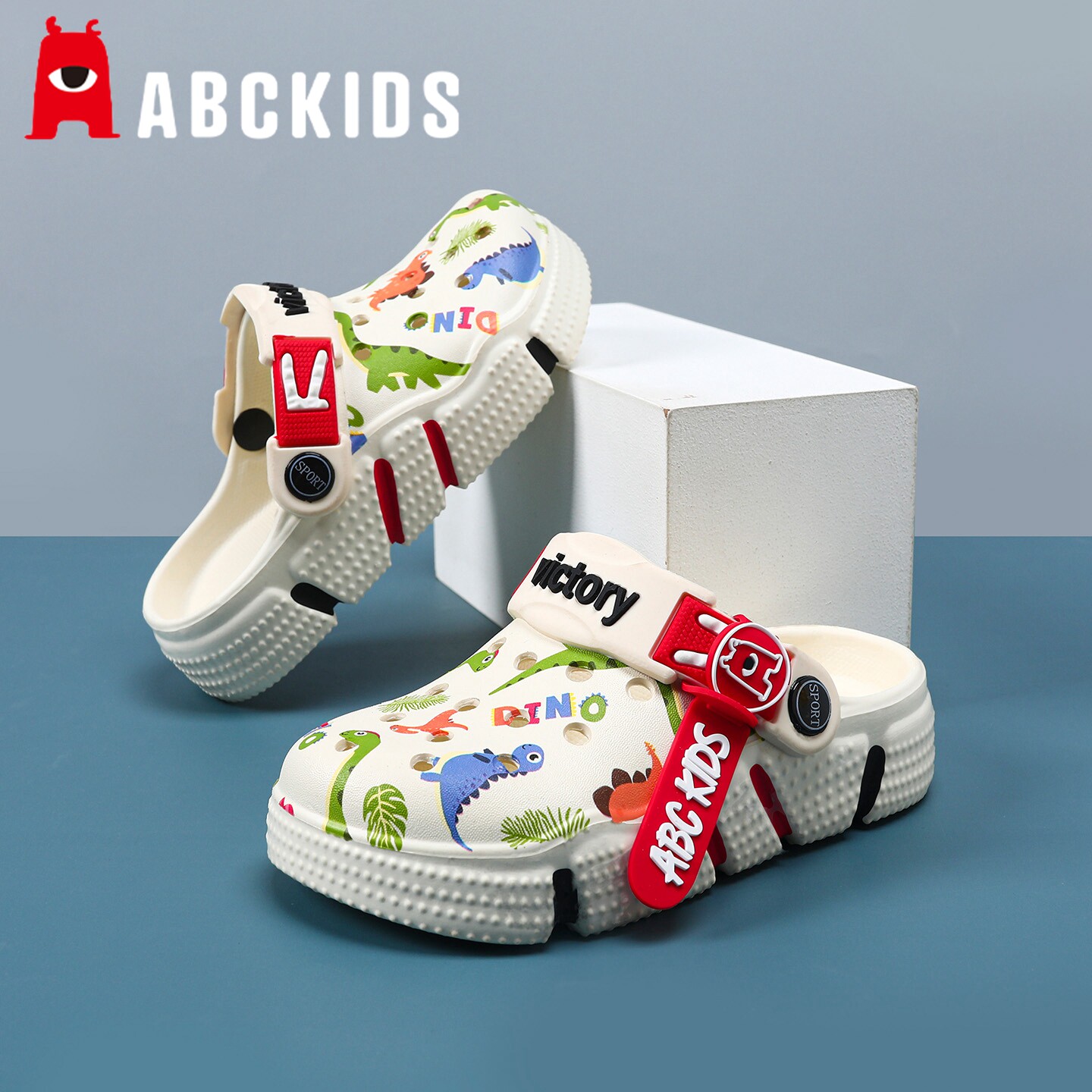 abc儿童洞洞鞋男童拖鞋夏季新款防滑软底小孩凉鞋宝宝男孩沙滩鞋