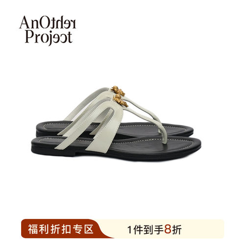 AnotherProject金属扣外穿拖鞋