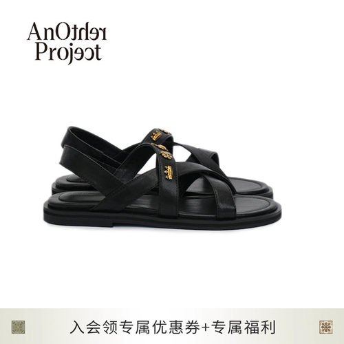 AnOtherProject金属扣平底凉鞋