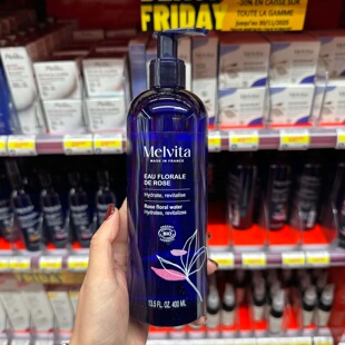 巴黎BC直邮 Melvita蜜葳特 大马革士有机玫瑰花水400ml 舒缓提亮