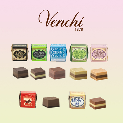 意大利Venchi闻绮Cremino榛子浓香开心果黑巧三层丝滑巧克力10送1