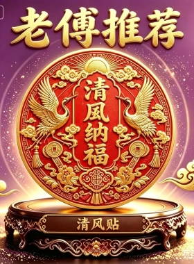老傅推荐双鹤呈祥清风纳福贴饰
