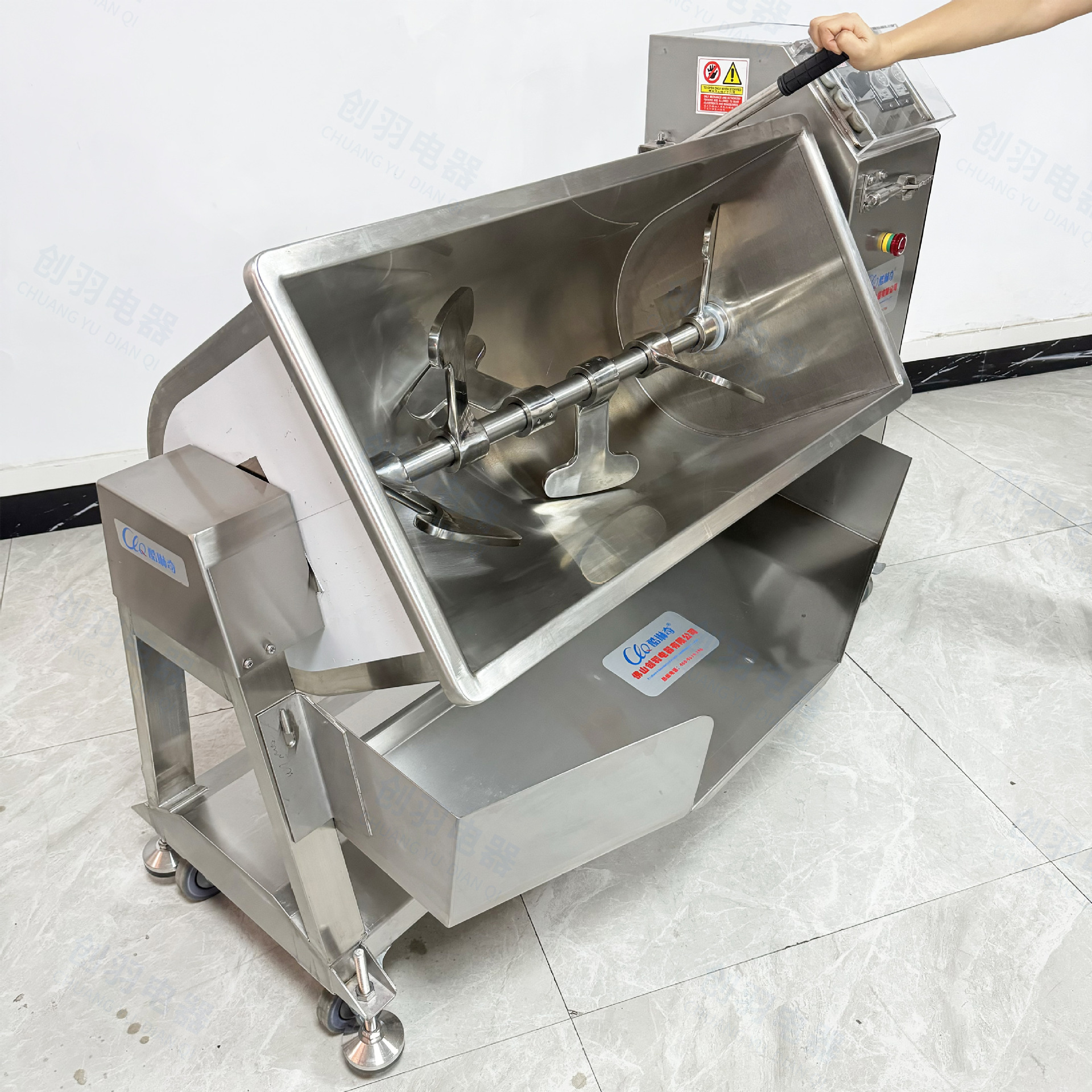 食品厂包子饺子馅料搅拌机 卧室大容量150升全自动食材米饭拌料机