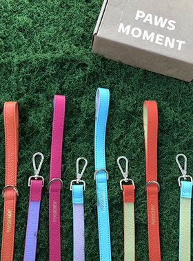 真皮双面牵引宠物外出牵引绳柔软舒适宠物真皮双面牵引