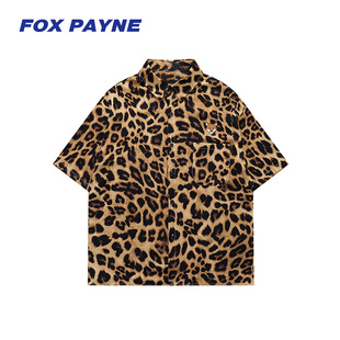男士 衬衫 高级感夏威夷衬衣 PAYNE小狐狸街头复古豹纹短袖 英国FOX
